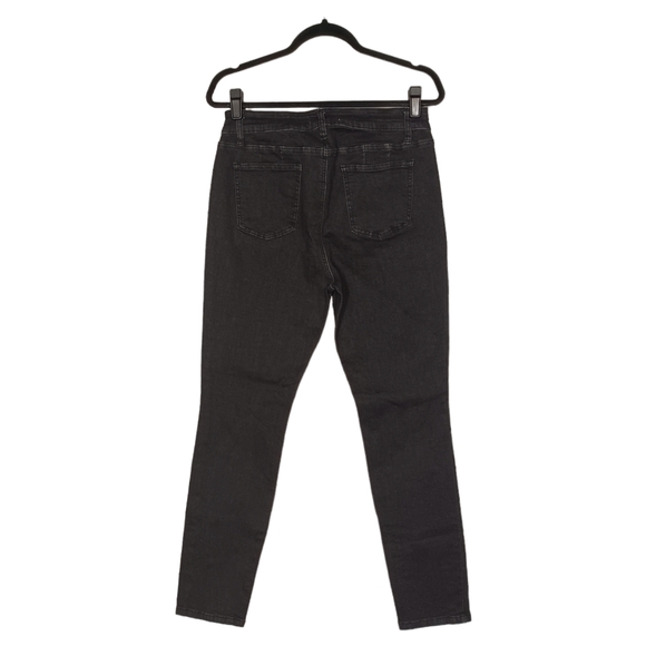 SATIN DOLL Black Manufactured Faded Skinny Slim Jeans 10 (Medium) - Picture 2 of 6